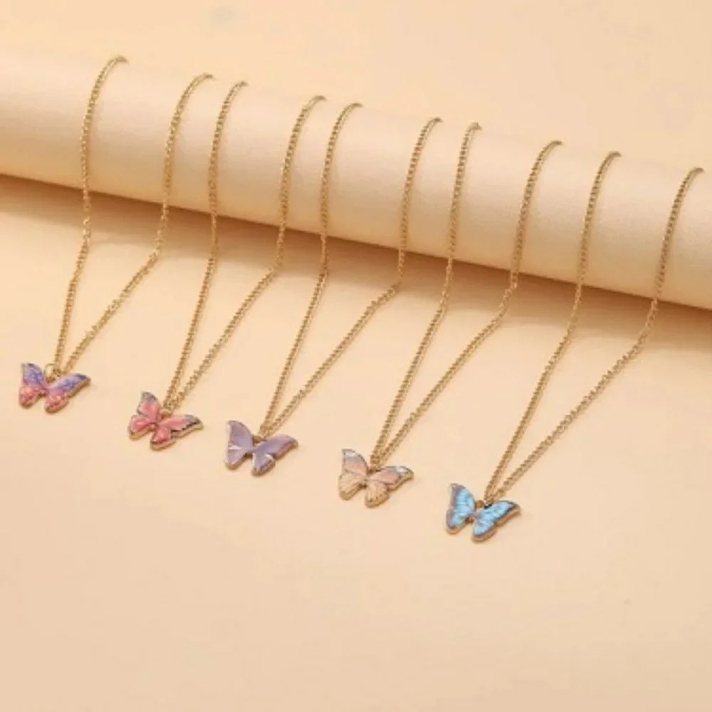"Make a Wish" Butterfly Pendant Necklaces- Buy all 5 or Individually - Picture 2 of 3
